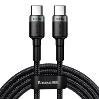  USB kabelis Baseus Cafule PD100W Type-C 2.0m gray-black CATKLF-ALG1 